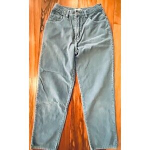 CONTEMPO Corduroy Pants Steel Blue 100% Cotton 30" Inseam Size 9 VINTAGE 90s Y2K